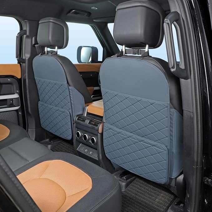 TAIKOO Seat Back Protector,Shields Seat Backs From Kicks and Adds Storage | Keeps seat backs looking new for a long time. Easy to install and clean. 2-piece set