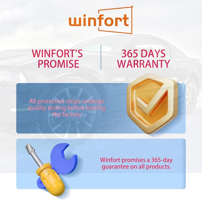 Winfort 16.5FT(5M) Universal Car Door Edge Protector Guards, No-Glue Required Rubber Seal U Shape Automotive Door Entry Guard, Suitable for Most Cars, SUVs and Trucks (Grey)