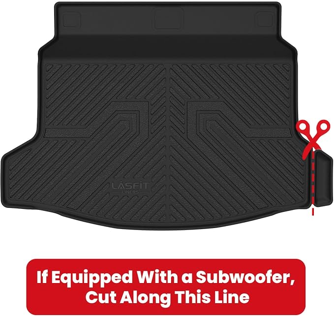 LASFIT Floor Mats & Trunk Mat for Honda Civic 2026 2025 Hybrid Hatchback, All Weather TPE Car Floor Liners,1st & 2nd Row & Trunk Liner, Fit 11th Gen