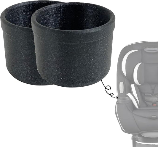 2PCS Car Seat Cup Holder Compatible with Safety 1st Everfit & Grow and Go, Maxi-COSI Pria, Cosco All-in-One - Black Single Cup Holder (Model #C6577)