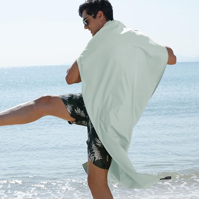 Rainleaf Microfiber Towel Quick Dry Camping & Travel & Gym Towel. Compact | Super Absorbent, Lightweight, Fast Drying. Suitable for Beach, Bath, Backpacking, Hiking, Swim.