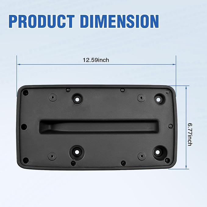 Nilight Rear License Plate Frame Holder Bracket for 1997 1998 1999 2000 2001 2002 2003 2004 2005 2006 Jeep Wrangler TJ Accessories Replace #55174994 Plastic License Plate Mounting Black