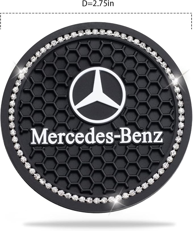 Car Cup Holder Coaster for MercedesBenz Recessed Silicone Cupholder Coaster Interior Accessories 2.75IN 2Pack