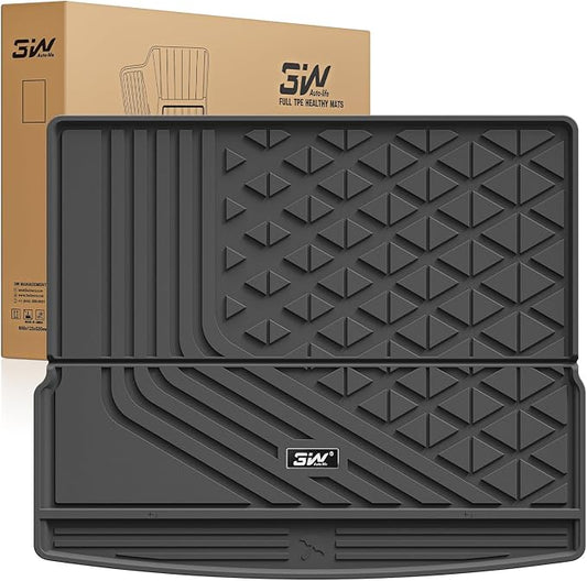 3W BMW iX Cargo Liner 2022 2023 2024 2025 2026 M60 xDrive All Weather TPE Car Accessories Odorless Anti-Slip Custom Fit Rear Trunk Mat, Black