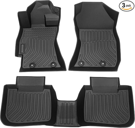 All Weather Rubber Car Floor Mats Compatible with 2015-2019 Subaru Legacy TPE Rubber Full Set Includes 1st 2nd Row Front Floor Mat(for 2015-2019 Subaru Legacy)