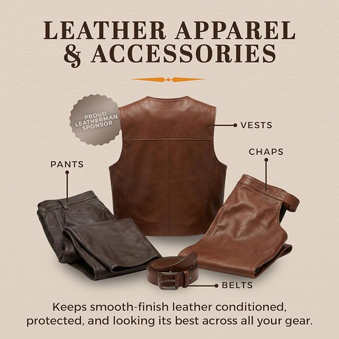 Leather Cleaner and Conditioner 8 Fl Oz | Cleans, Conditions, Protects | Prevents Drying, Cracking & UV Fading of Leather Jackets, Furniture, Car Seats, Purses
