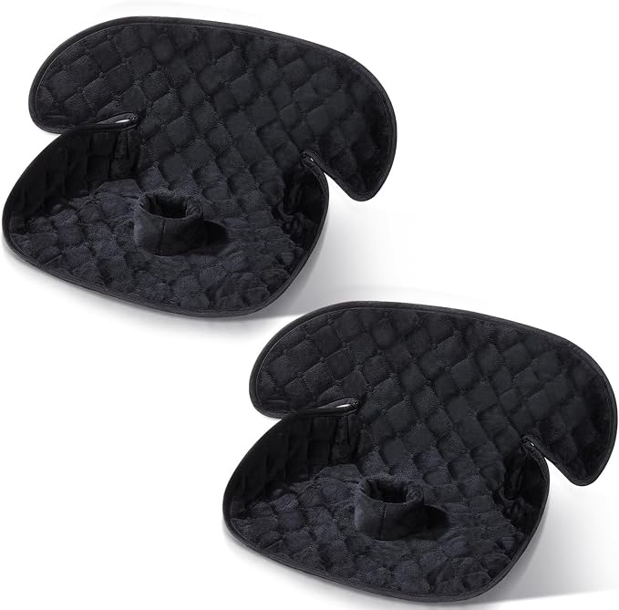 2 Pack Waterproof Piddle Pads, Potty Training Car Seat Protector & Reusable Liner – Non-Slip, Leak-Proof Cover for Car Seats, Strollers, High Chairs, Machine Washable (Black)