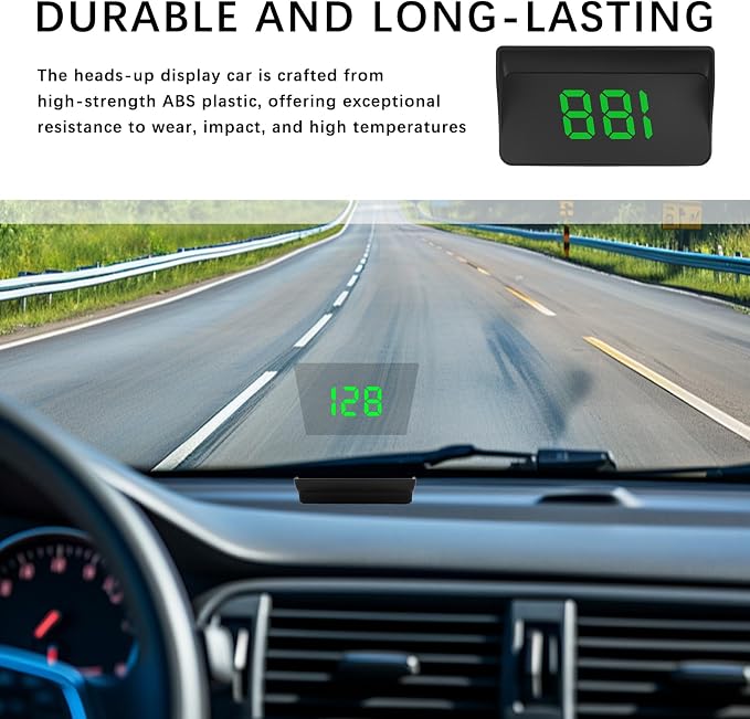 2026 New Heads up Display for Cars,Day & Night Readable Digital Speedometer for Car,Universal Plug & Play Hud Display Car Windshield for Safer Driving in Sedan SUV Truck