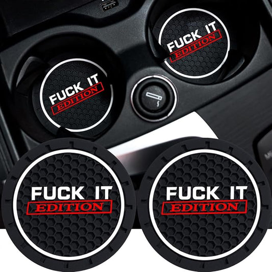 2Pcs 2.75 Inch Funny Cup Holder Insert Coaster Diameter Oval Tough Vehicle Travel Auto Funny Car Accessories