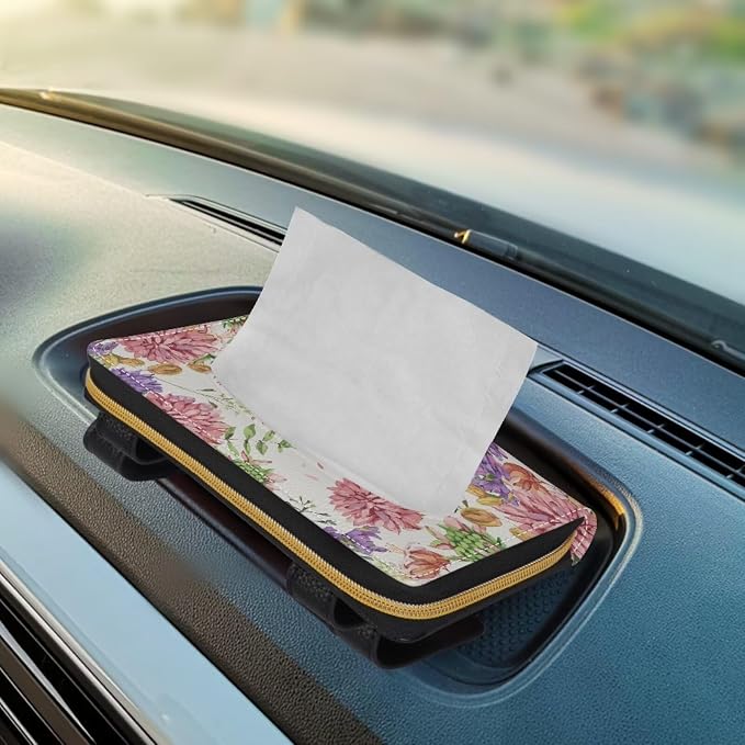 Humming Bird PU Leather Tissue Box Holder Car Visor Accessories Universal Fit Mask Holder for Sedans SUV Vans Trucks
