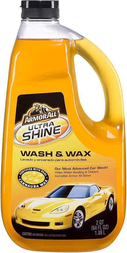 Armor All Ultra Shine Car Wash and Car Wax, Cleaning Fluid for Cars, Trucks, Motorcycles, 64 Fl Oz Each (Pack of 4)