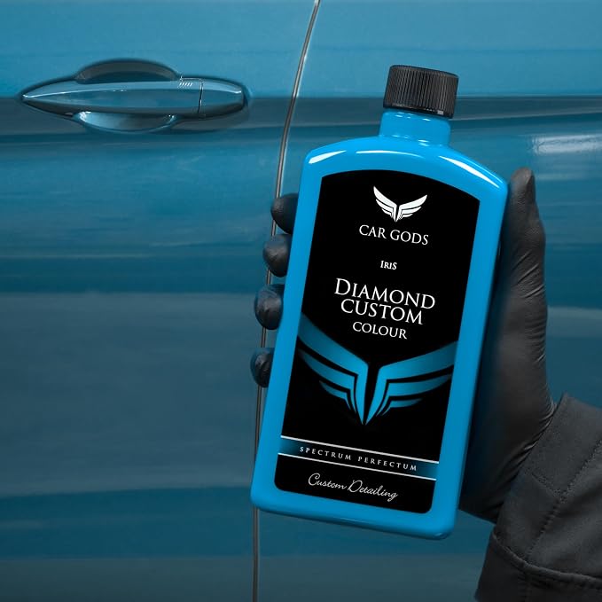 Car Gods Iris Custom Color Light Blue 3-in-1 Polish Wax Color Restorer & Scratch Remover, 16 Colors Available, 17 Fl Oz