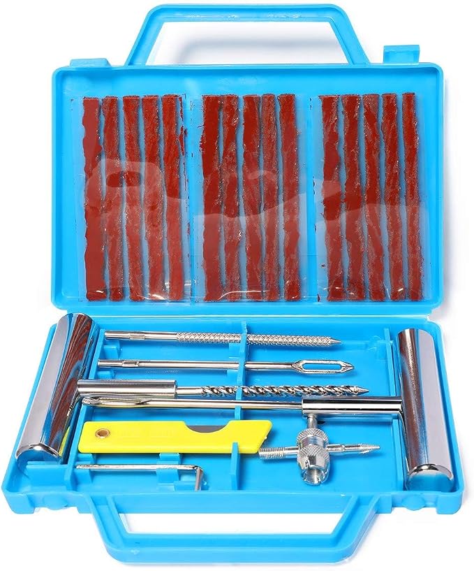 22pcs Tire Repair Kits, Heavy Tire Repair Tools and Tire Repair Kits for Car, Motorcycle, Truck, ATV, Tractor, Camper, SUV