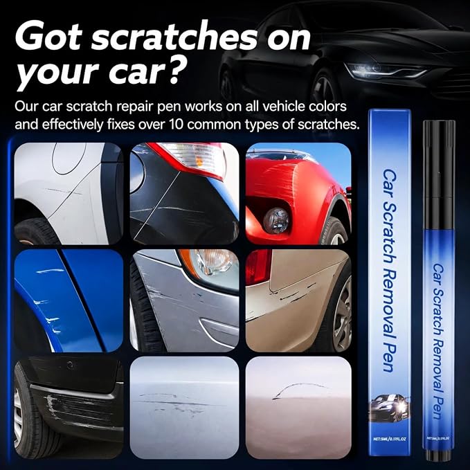 Magic Car Scratch Removal Pen, Professional Repair Solution For All Cars, Works On Any Color To Fix Scratches Swirl Marks And Scuffs, Easy DIY Paint Restoration Kit For A Seamless Finish (1 Pcs)