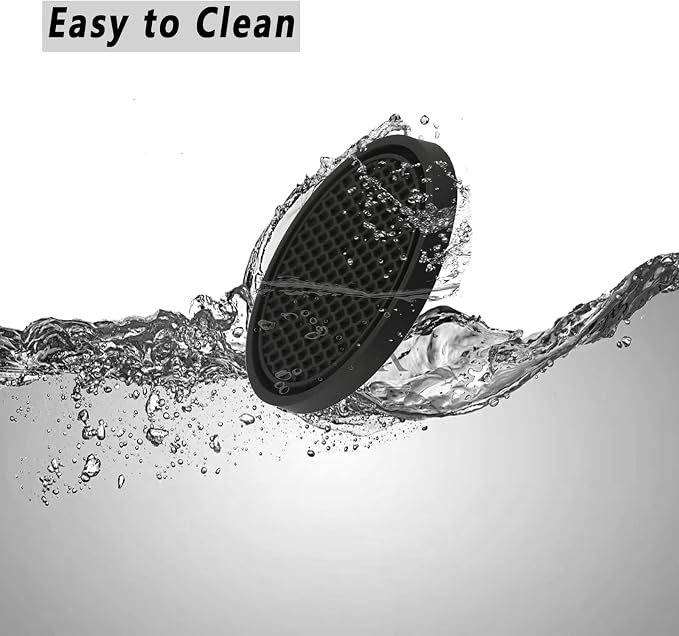 ZSDY Car Cup Coaster, 4PCS Universal Auto Non-Slip Cup Holder Embedded in Ornaments Silicone Coaster, Car Interior Accessories Sets, Black