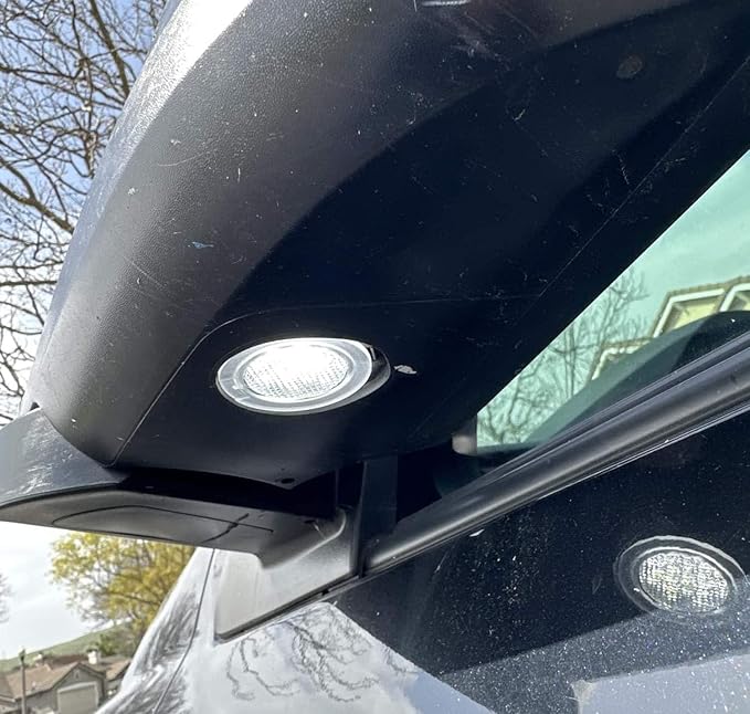 iJDMTOY Xenon White 18-SMD Full LED Under Side Mirror Puddle Lights Compatible With Toyota 2007-2021 Tundra Sequoia