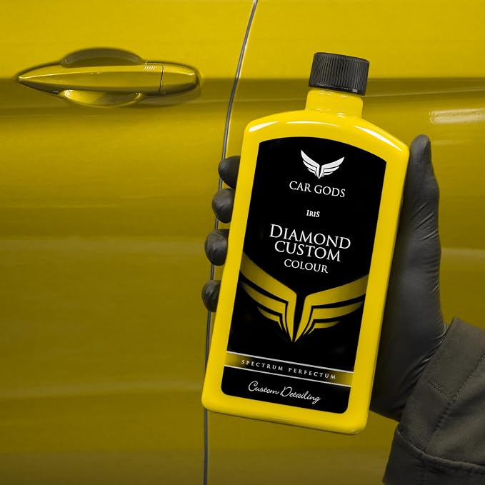 Car Gods Iris Custom Color Yellow 3-in-1 Polish Wax Color Restorer & Scratch Remover, 16 Colors Available, 17 Fl Oz