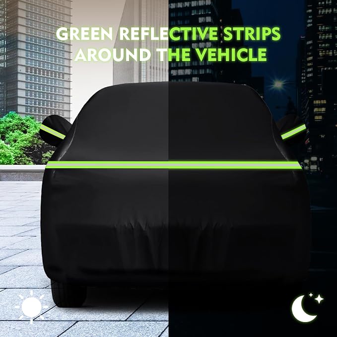 QUNSUNUS Car Cover for Chevrolet C10 C20 K10 K20 1960-1991 Standard Cab 6.5Ft Short Bed, Waterproof C10 Truck Cover with Zipper, Car Covers All Weather with Wind, Sun, UV and Dust Protection