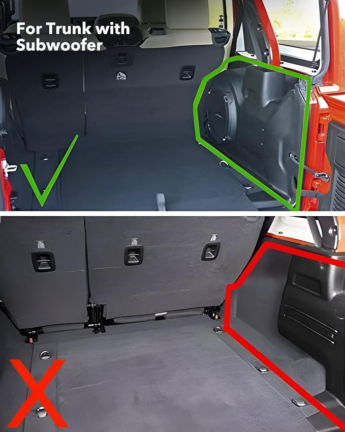 3W Floor Mats&Cargo Liner Compatible for Jeep Wrangler JL 2018-2025 2026 Unlimited 4-Door with Subwoofer (Non JK or 4XE) All-Weather TPE Floor Liner for 1st, 2nd Row and Trunk Full Set Car Mats,Black