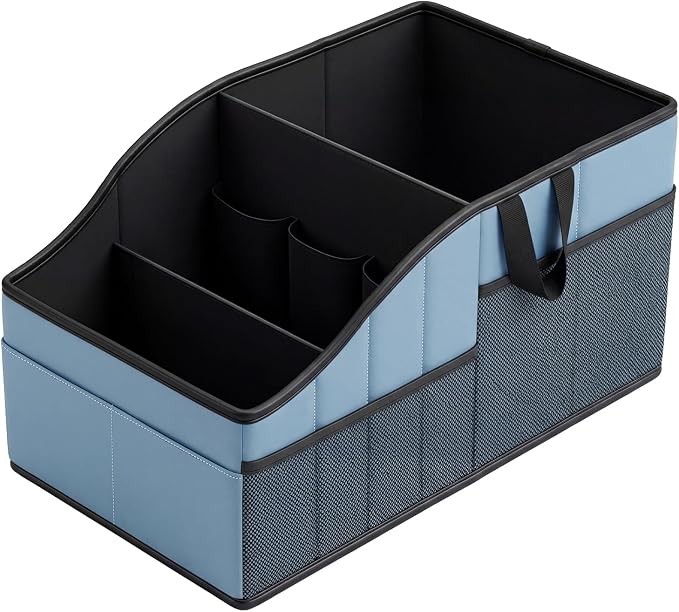 WHHMK Car Storage, Sturdy Leather Car Backseat Organizers, Bearing 10 Kg of Weight Automotive Front Seat Organizer, Floor Organizer and Storage Used for SUV Truck Van Toys Snack Water Bottles Holder