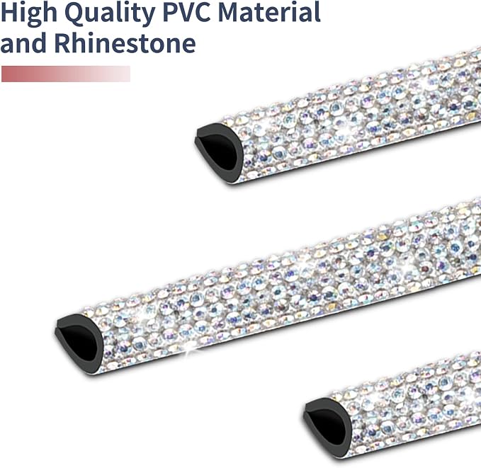 INSAUTO Bling Car Vent Outlet Trim,Sparkle Accessories for Women and Girls,10Pcs Rhinestone Air Conditioner Vent Decoration Strip