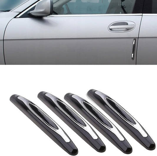 4PCS Car Door Edge Guards, Anti-Scratch Car Door Protector Trim Strip with Self Adhesive, Universal Door Guards for Cars Trucks SUVs, Exterior Car Accessories (Black)