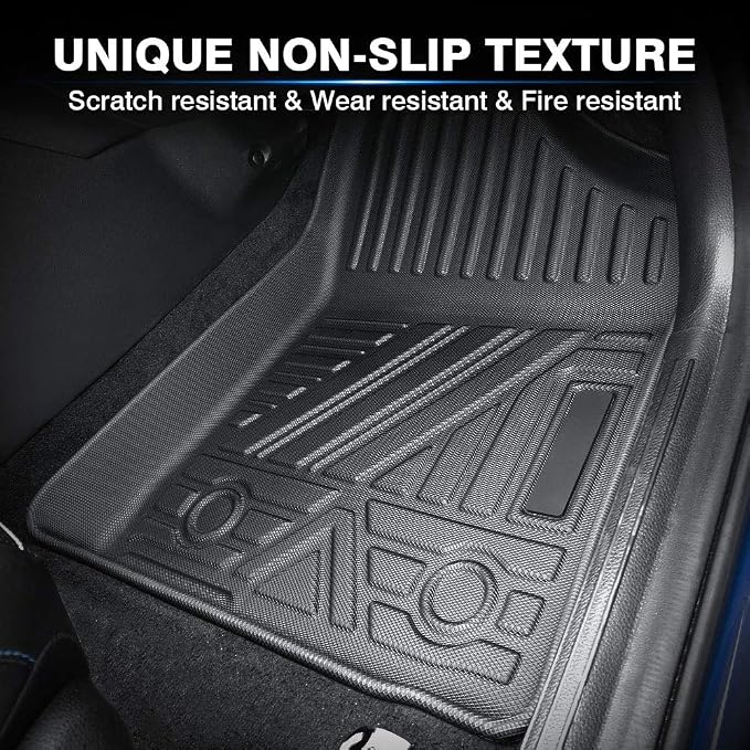 KUST Custom Fit Floor Mats for Mercedes Benz CLA 2014-2019/GLA 2015-2020 All Weather Floor Liners 1st & 2nd Row Carpet Liners Non-Slip Black