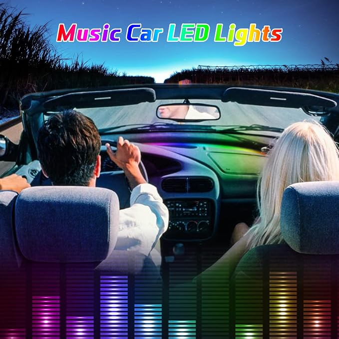 Dreamcolor Interior Car Lights - 10 in 1 LED Strip Lights with APP Control and 213 Color Modes, Decorative Neon Ambient Lighting Kits