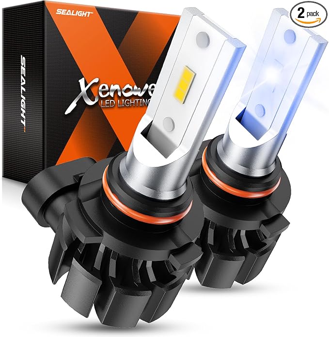SEALIGHT 9145 H10 LED Fog Light Bulbs Bule, 13,000 LM 6500K Cool White H10 Led Bulb, 1:1 Size 9040 9140 9145 Led Fog Lights Bulbs for Cars, Plug & Play, 2 Pack