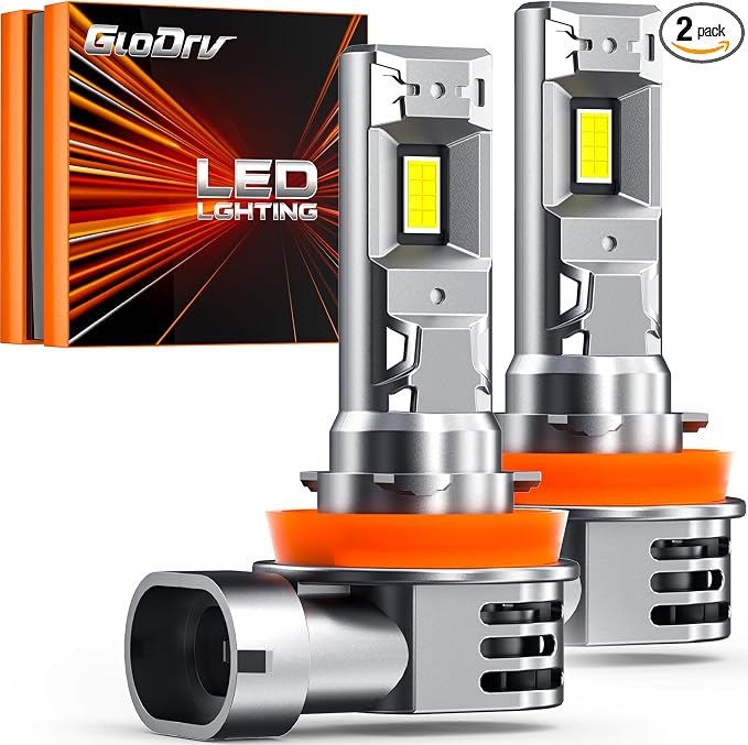 [2026 Upgrade] H-11 Bulbs [Latest & Brightest] 40000lm 800% Brighter 1:1 Mini Size Design With 6000k Cool White，Direct Installation Fog Light Bulbs Plug and Play, Pack of 2