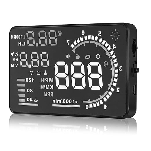 5.5inch Car HUD Car, Auto Screen Speed Display, OBD 2 EU OBD Compatible, with Driving Mileage Measurement for Cars
