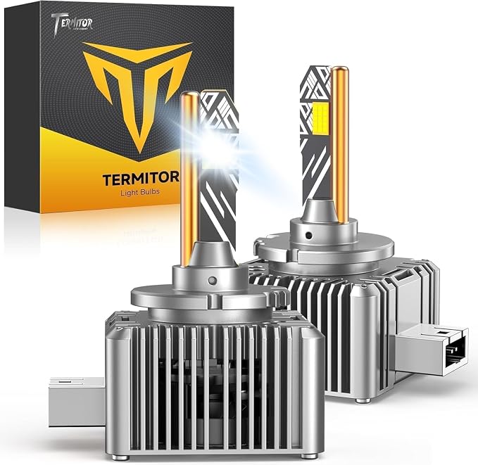 Termitor Latest D3S Light Bulbs for Off-road | 80K Lumens, 6500K Daylight White, No Adapter Required, Easy Install, 75,000hrs+ Lifespan, IP68, 1:1 size, Pack of 2