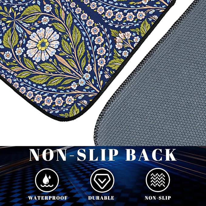Turkish Persian Orange Car Floor Mats Set of 4 Bohemian Floral Vine Automotive Foot Mats Rugs Carpet for Car Non-Slip Auto Car Accessories Universal Fit for Car SUV Truck Van