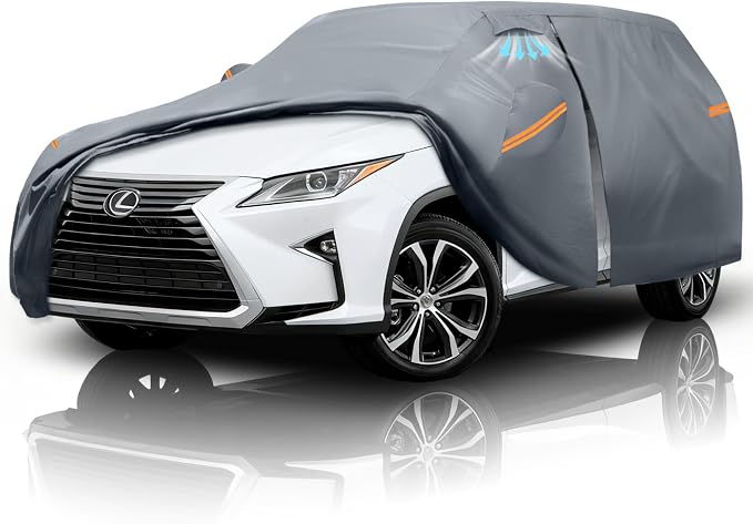 Waterproof RX350 RX 350/RX300/330/350L(2015-2026) Car Cover with Breathable Vents, [Upgrade] Premium Covers with Cotton Liner and Zipper Door,Sun Rain Snow Dust Uv Protection.(Gift with Towel)