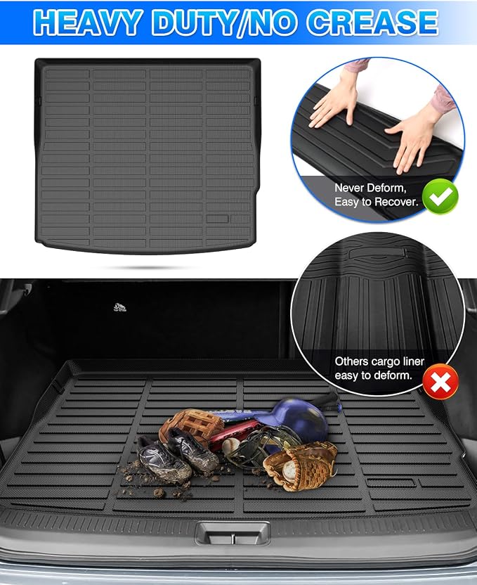 Cartist Cargo Liner for Nissan Ariya 2023 2024 2025 2026 Trunk Mat for Ariya Accessories TPE All Weather Cargo Mat Anti-Slip