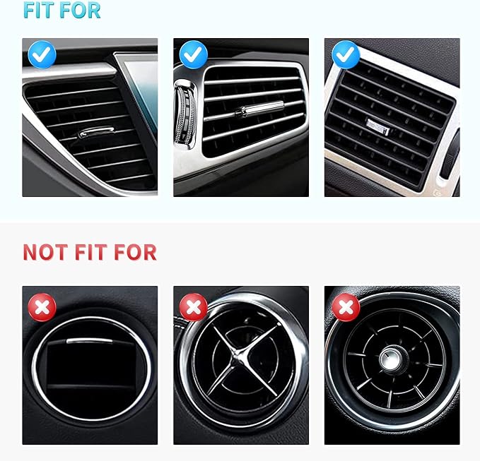 Rhinestone Car Vent Outlet Trim,10Pcs Bling Air Vent Decoration Strip Black | Luxury Bling Car Accessories for Women Girls, Shiny Crystal Rhinestone Strip, Decorate Auto Air Conditioner Vent Outlet