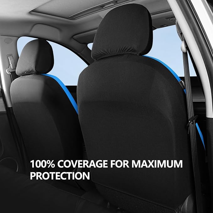 HChengkikz 2 Pack Front Neoprene Car Seat Covers | Waterproof Comfortable Seat Protectors, Airbag Compatible Universal Fit for Sedans, SUVs, Trucks, Vans