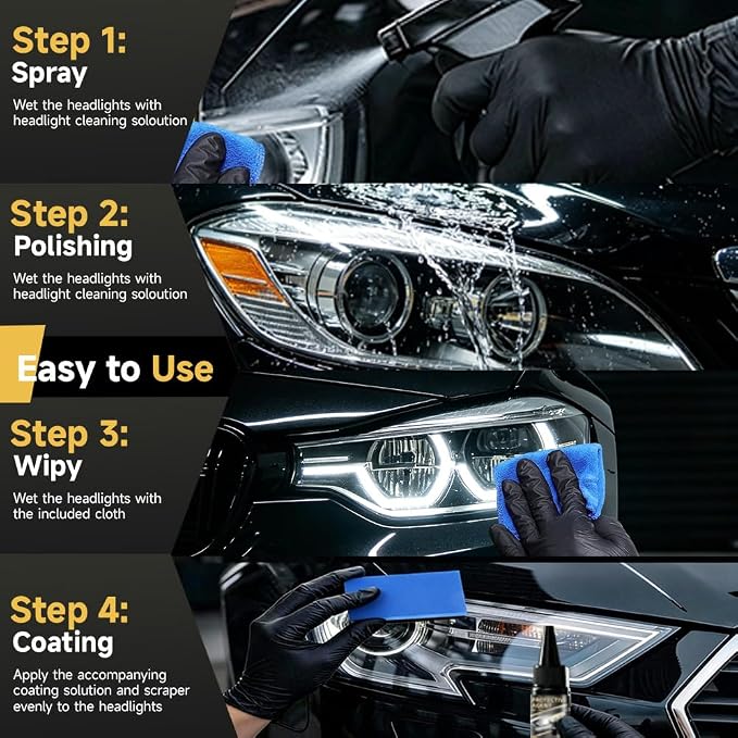 2026 new Model Multifunctional Car Headlight Polishing for All Vehicle TypesCar Headlight Restoration Polishing Kits,Headlight Cleaner and,Automotive Headlamp Restoration Fluid Oxidized。 (1pc)