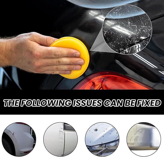 Car Scratch Removal Wax, 2026 New Upgraded scratch remover for vehicles Deep Scratches, Universal Car Paint Polishing Wax Scratch Remover with Wipe and Sponge (2Sets)