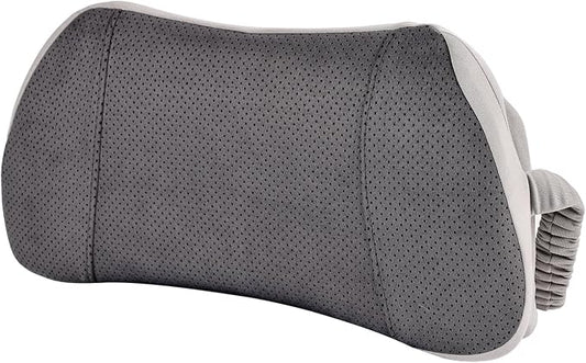Lumbar Support Pillow for Office Chair and Car, Memory Foam Back Cushion Provides Lumbar Support to Relieve Back Pain, Ideal for Driving and Office Use (Gray)
