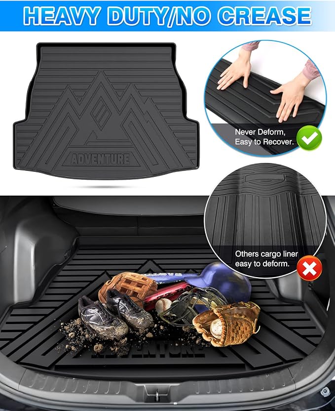 Rav4 Cargo Liner - Trunk Mat for Toyota RAV4 2019-2024 2025, All Weather Cargo Mat for rav4 Accessories, Heavy Duty (Fit for All Models)