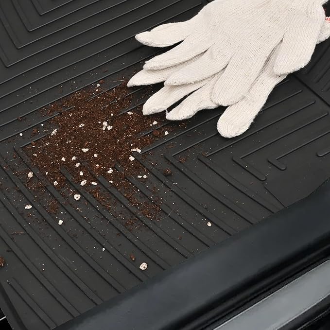 Car Floor Mats Custom Fit for BMW 3 Series 325i/328i/330i/335i E90 E91 E92 2006-2011 Full Black Rubber Auto Liner Mats All Weather Protection Heavy Duty Odorless
