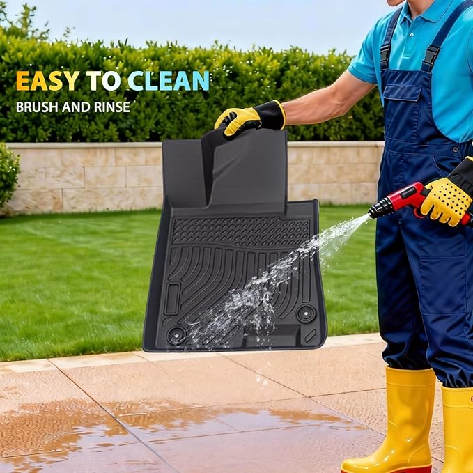 Floor Mats for kia k5 2021-2026(Only FWD Models) & Hyundai Sonata 2020-2026 | All-Weather TPE Custom Fit Car Liners Accessories, Full Coverage Anti-Slip 1st & 2nd Row & Trunk Mat