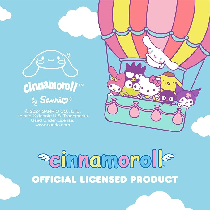 Cinnamoroll Carpet Car Floor Mats - Universal Fit for Cars, SUVs & Trucks - Super Cute Cinnamoroll Print & Pattern Accents - Front & Rear Set, 4 Piece
