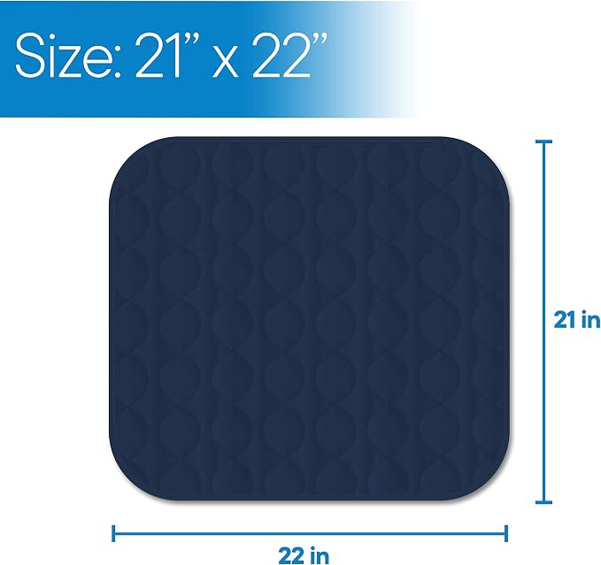 RMS Washable & Reusable Incontinence Chair Pad, Seat Protector & Bed Pad (Blue)