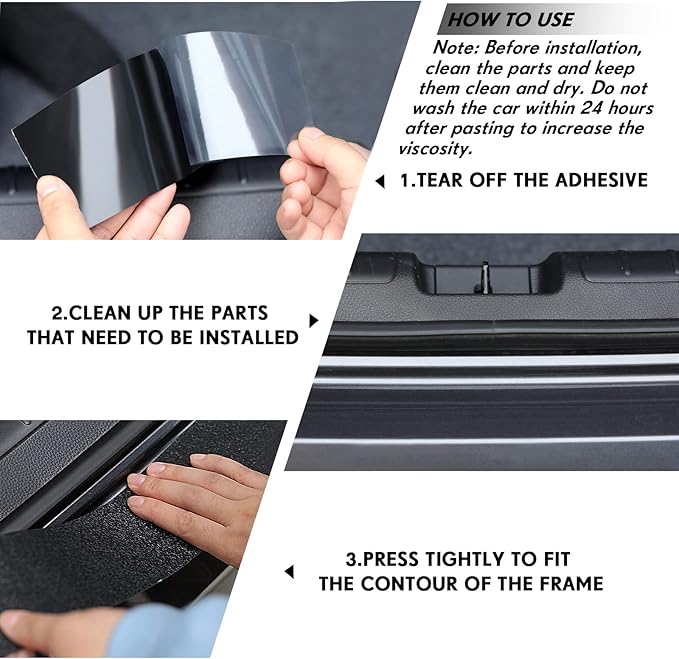 Frienda Car Door Edge Guards Door Sill Protector Automotive Entry Guard Anti Collision Scuff Sill Trim Protection Strips for Most Cars Vehicles Accessories(2.8 Inch Wide, 16.4 Feet,Black)