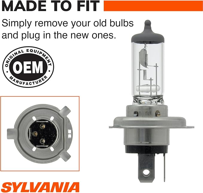 SYLVANIA - 9003 XtraVision - High Performance Halogen Headlight Bulb, High Beam, Low Beam and Fog Replacement Bulb (Contains 2 Bulbs)