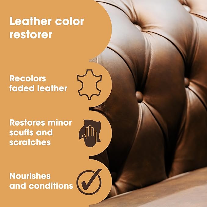 Furniture Clinic The Original Leather Recoloring Balm | Maroon Leather Dye | Repair Scratched, Faded, & Worn Leather | Restore Your Leather Couches, Sofas, Car Seats, and Furniture|250 ml / 8.5 fl oz