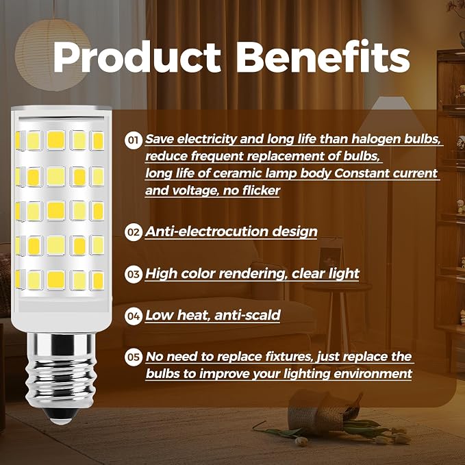 Replacement Bulbs 20W for Conair & Jerdon Makeup Mirrors - 10x Double Sided LED Bulbs (1Pack, 3 Color Temperatures)