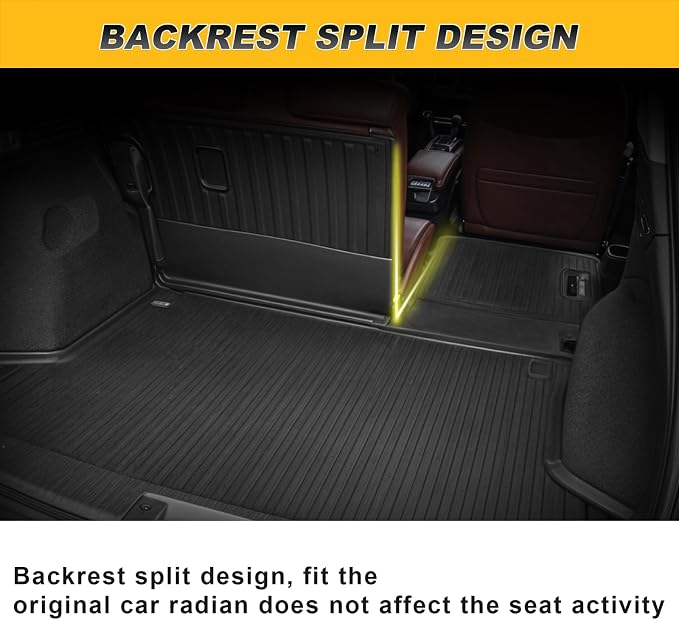 Cargo Liner & Backrest Mat Fit for Honda HRV 2016-2022 | TTX LIGHTING Cargo Mat with Back Seat Protectors All-Weather TPE HR-V Accessories Backrest Mats